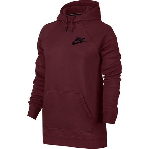 Nike Womens Sportswear Rally Hoodie Team Redblack