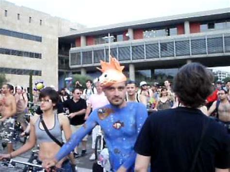 The World Naked Bicycle Ride Protest 1500 Cyclists Part 4 YouTube