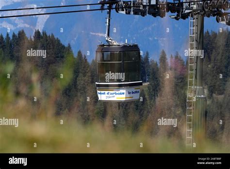 French Alps Mont Blanc Massif Gondola Cable Car Saint Gervais