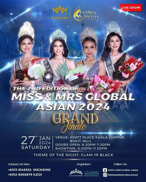 Miss And Mrs Global Asian 2024 X Mrs Petite Global 2024 2nd Edition Grand