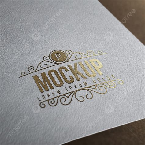 Gold Logo Mockup Design Template Download On Pngtree