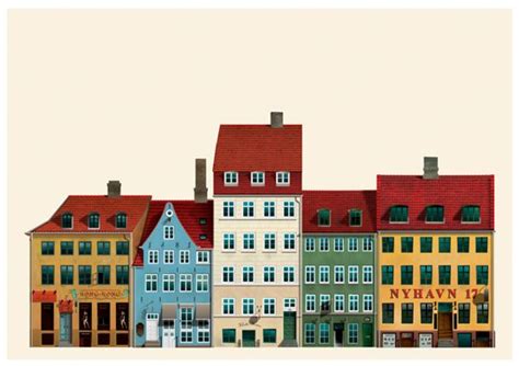 Copenhagen architecture by Martin Schwartz Illustrationer, via Behance ...