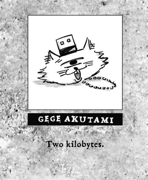 A Cartoon Cat With A Hat On It S Head And The Words Gege Akutami Two