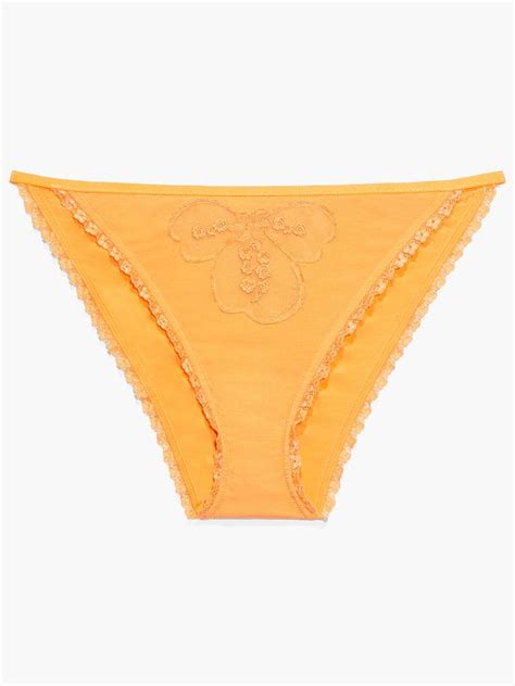 A Peek Behind The Lace String Bikini In Orange Savage X Fenty Germany