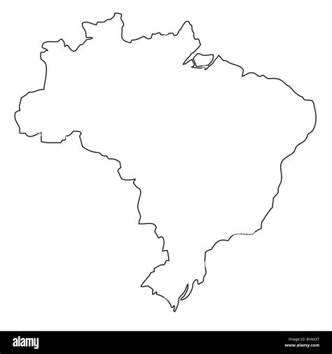 Brazil Physical Map Blank