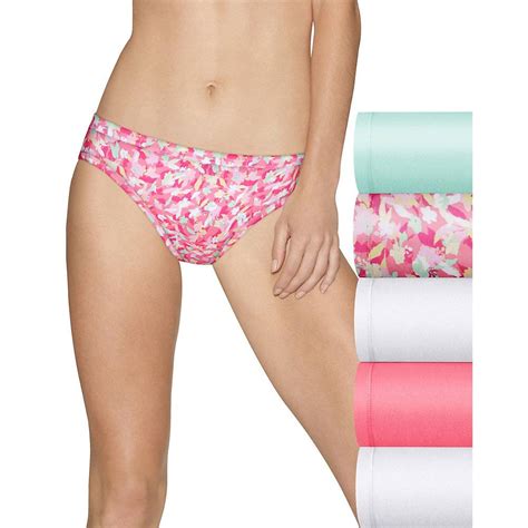Hanes 42CSW5 Ultimate Cotton Stretch Women S Bikini Bonus Pack