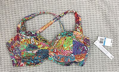 NWT Bleu Rod Beattie Bohemian Paradise Underwire Bikini Swim Top Size