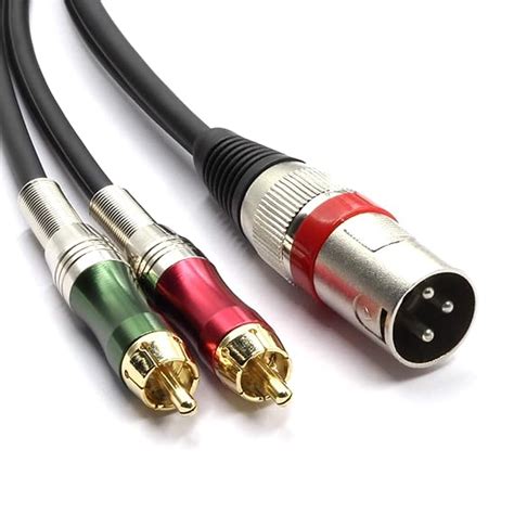 SiYear 10FT XLR Male to 2 x Phono RCA Plug Adapter Y Splitter Patch ...
