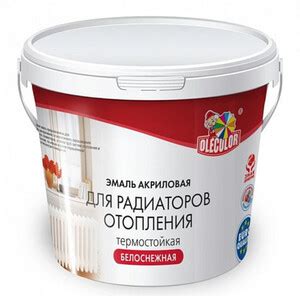 Эмаль акриловая Olecolor для радиаторов отопления белая полуглянцевая 1 ...