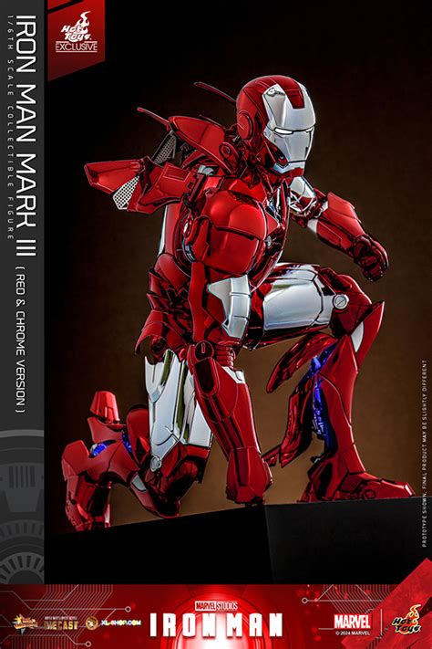 Hot Toys MMS D Iron Man Th Scale Iron Man Mark III Red Chrome Version