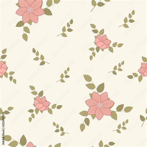 Seamless Pastel Color Vintage Tiny Flower Pattern Background Best