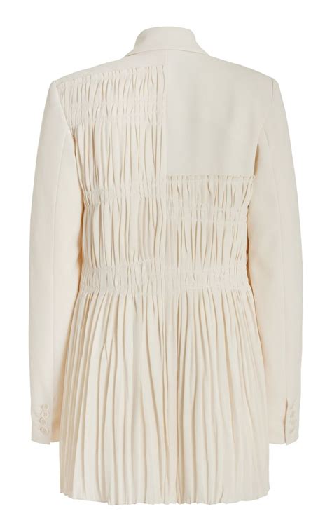 Lizzie Sartorial Pleated Crepe Blazer By Simkhai Moda Operandi