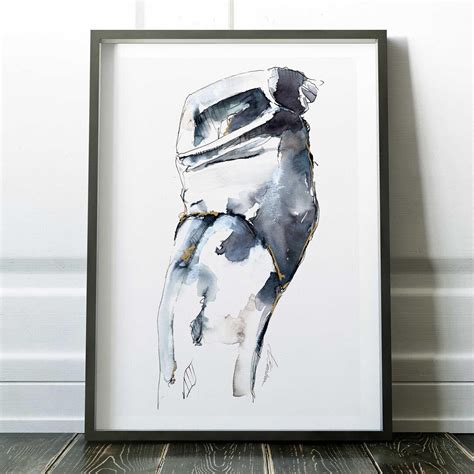 Erotic Nude Male Art Gay Art Print Large Wall Art Sensual Watercolor Painting Sexy Bedroom