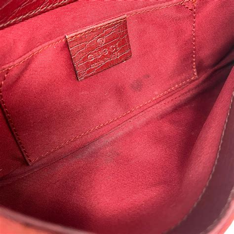 Gucci Red Logo Horsebit Shoulder Bag Treasures Of Nyc