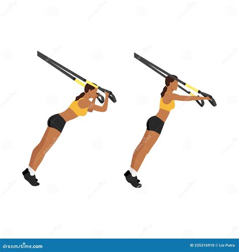 Overhead Triceps Extension Exercise Strength Workout Vector Illustration Outline Cartoondealer