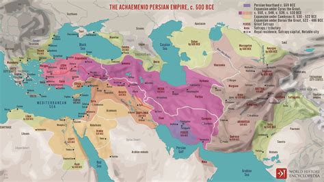 Mapa de la expansión del Imperio Aqueménida 500 a C Mapas Milhaud