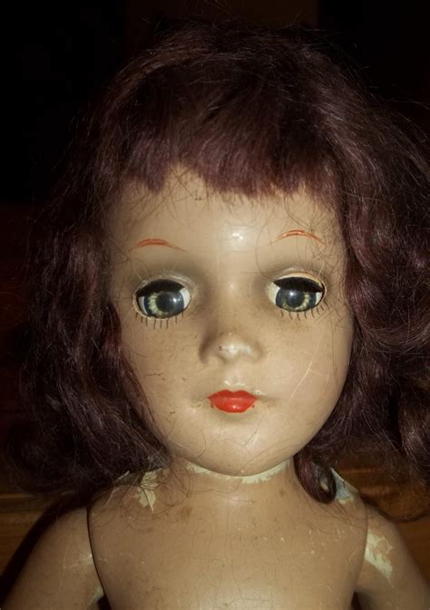 Vintage Mary Hoyer Doll Nude For Ooak Project Creepy Halloween Pretty Face Brown Hair Etsy