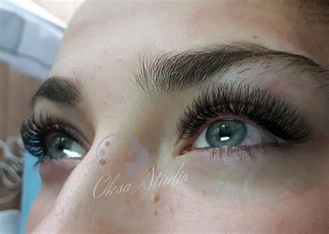 2D (2Д) наращивание ресниц в Перми, двойной объем - Oksa Studio