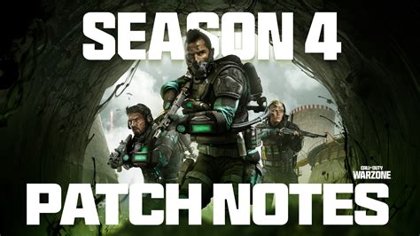 Call Of Duty Warzone Season 4 Patch Notes