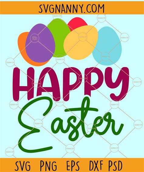 Happy Easter Svg Easter Eggs Svg Happy Easter Svg Easter Svg Easter