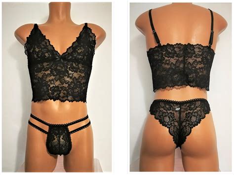 Sissy Femboy Mens Lingerie Set Of Cuckold Panties And Lace Gay Etsy