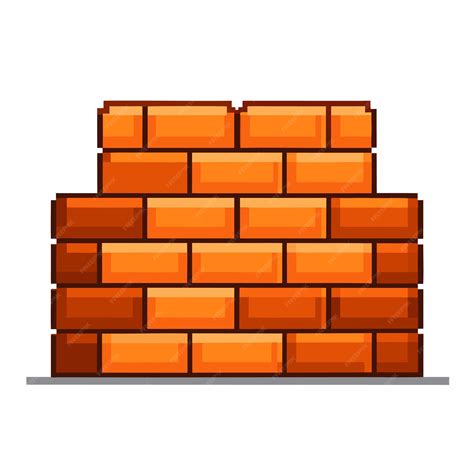 Premium Vector | Pixel Art Brick Wall Vector Illustration for Retro