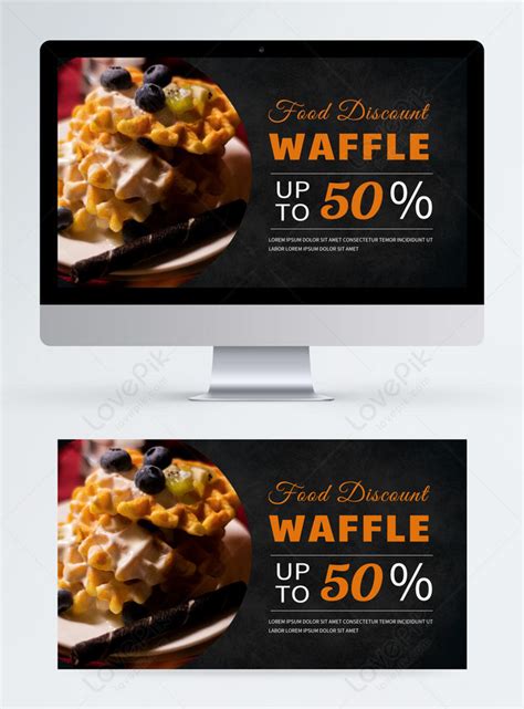 Black High End Waffle Sales Banner Template Imagepicture Free Download
