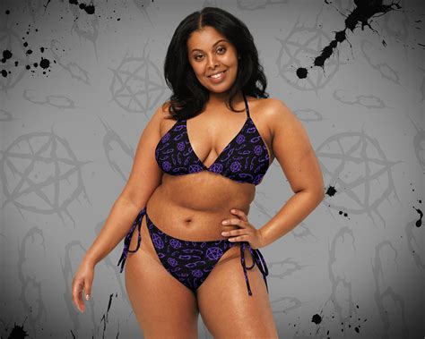 Gothic Bikini String Bikini Beach Goth Clothing Recycled Bikini Pentagram Swimsuit Satan