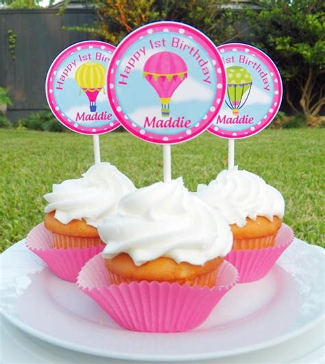 Hot Air Balloon Cupcake Toppers