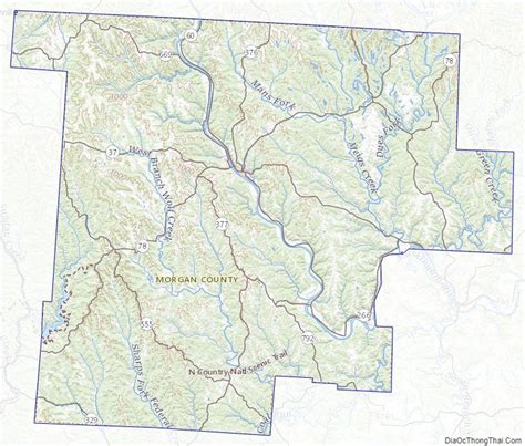 Topographic Map Of Morgan County Ohio Morgan County Topographic Map