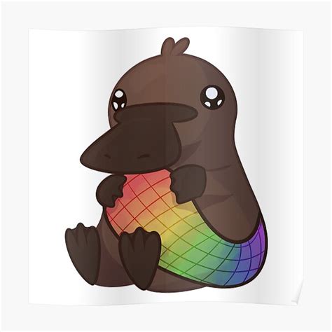 Gay Pride Platypus Poster For Sale By Kristoaster Redbubble