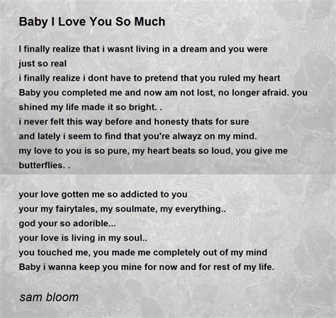 I Love You Baby Poems For Him