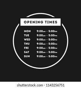 Opening Hours Sign Images Stock Photos Vectors Shutterstock