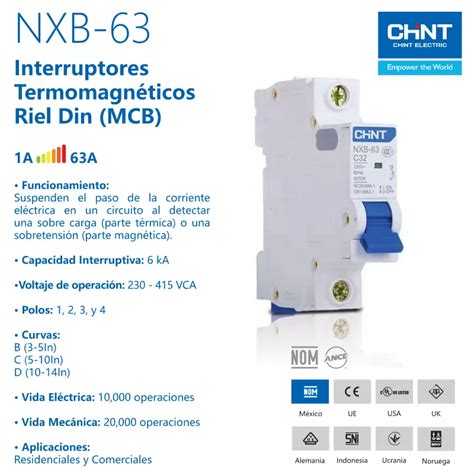 Nxb Interruptor Termomagnetico Para Riel Din Z Off