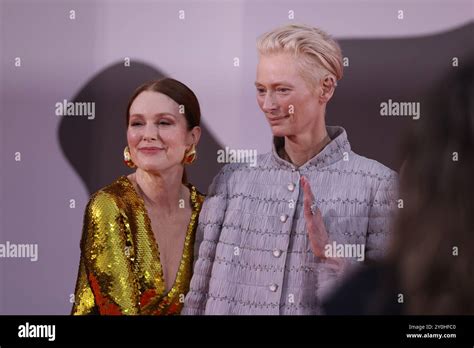 Venice 2nd September 2024 Julianne Moore Tilda Swinton And Pedro