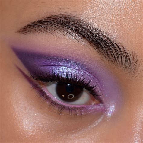 Purple Glitter Winged Liner Eyeshadow Look Amethyst Makeup Collection