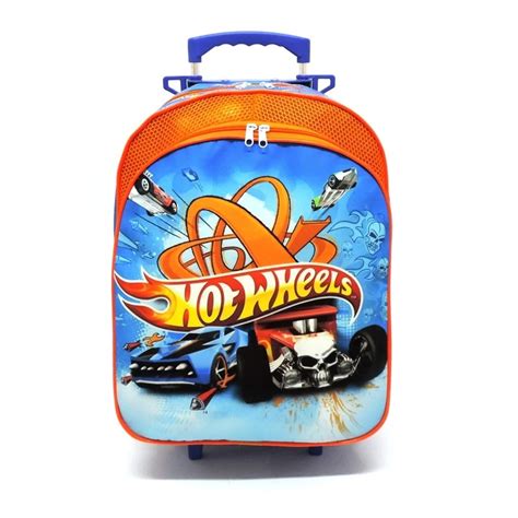 Mochila Infantil Escolar Hot Wheels Rodinhas Tam G F Shopee Brasil