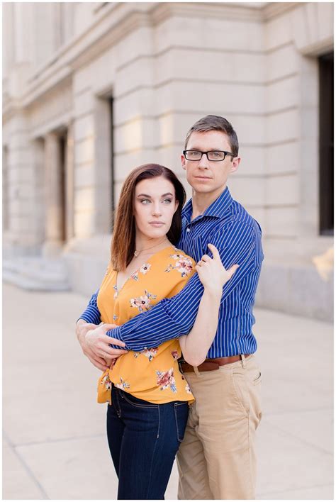 Kaitlyn And Jeffery Urban Downtown Engagement Session In Fort Wayne Indiana Natalie Kunkel