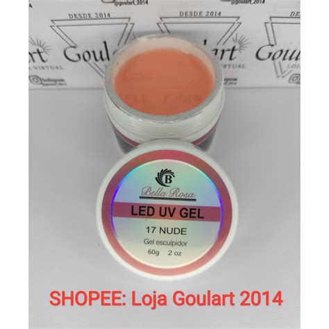 Gel De Unha Esculpir Bella Rosa G G Transparente Nude Clear Pink Nude Branco Led