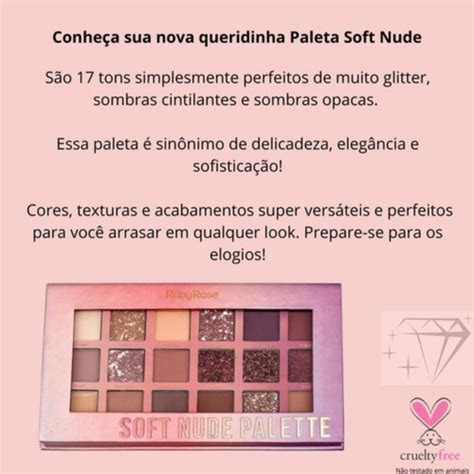 Paleta Sombras Ruby Rose Soft Nude Feels Original Cores MercadoLivre