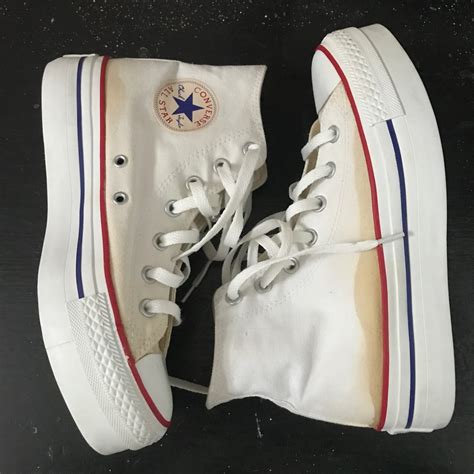 Chuck Taylor Converse White Platform High Cut Sneakers Converse White