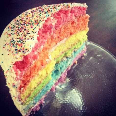 rainbow cake for seventh birthday | Cake, Rainbow cake, Desserts