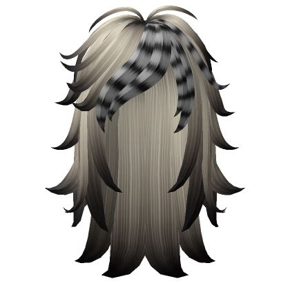 Blonde And Dark Scene Emo Messy Large Hair Roblox