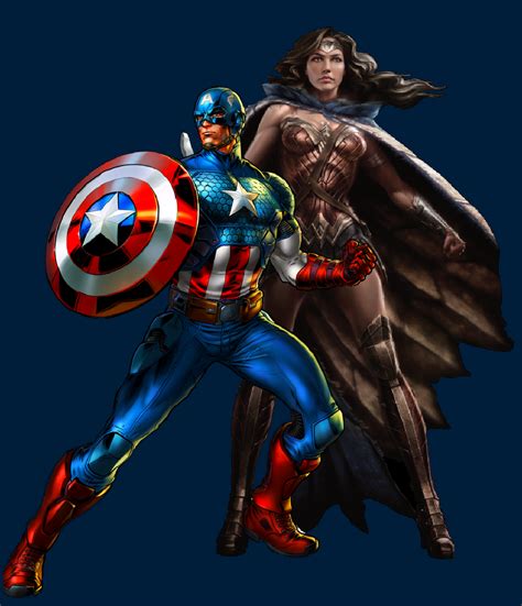 Captain America and Wonder Woman by WOLFBLADE111 on DeviantArt