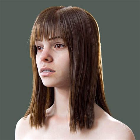 Realistic Human 3d Model Hairandteeth Anatomy For Sculptors