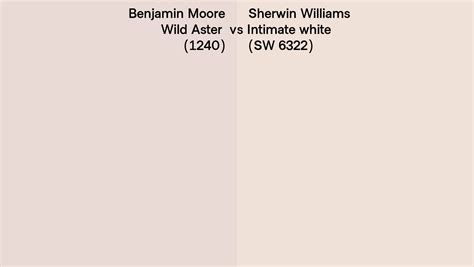 Benjamin Moore Wild Aster 1240 Vs Sherwin Williams Intimate White SW