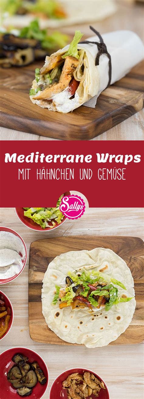 Mediterrane Wraps Wraps mit hähnchen Mittagessen wraps Wraps rezept