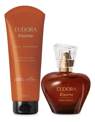 Kit Kiss Me Nude Caramelo Perfume Loção Hidratante Eudora Frete grátis