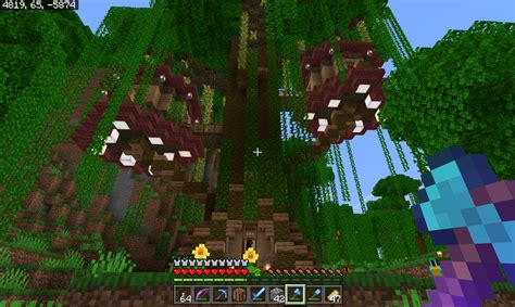 What do y'all think of my jungle treehouse design? : r/Minecraft