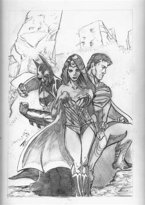 New Dc Trinity Pencils By Dtor91 On Deviantart